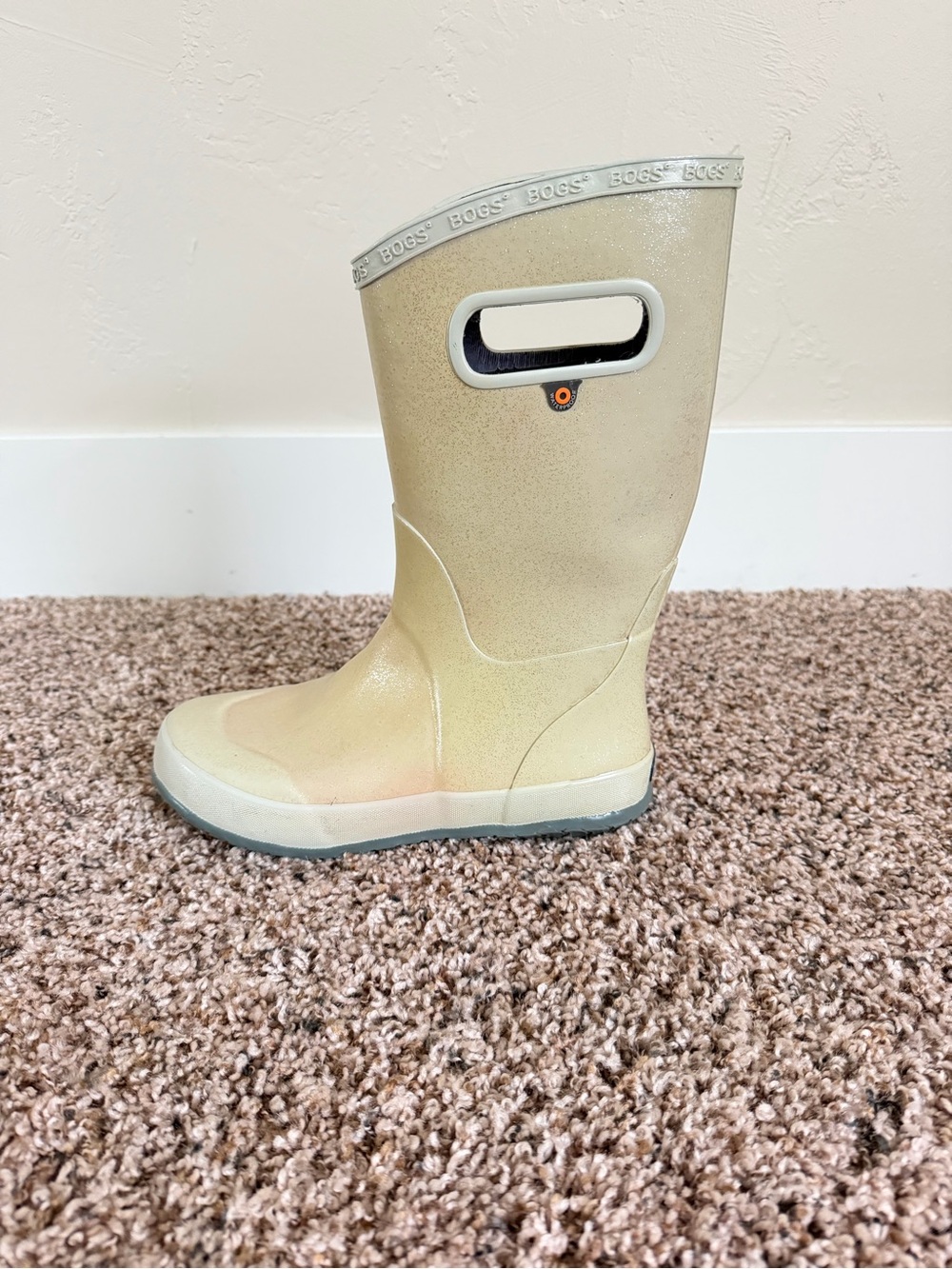 BOGS Youth Glitter Rubber Rain Boots, size 4Y
